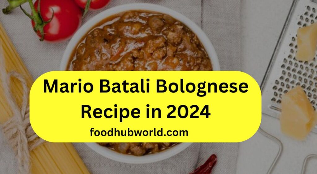 Mario Batali Bolognese Recipe in 2024